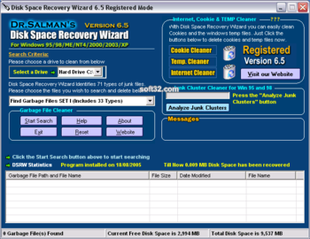 Disk Space Recovery Wizard screenshot 2