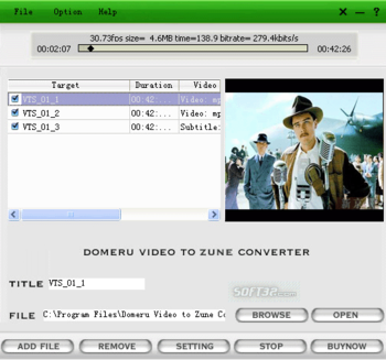 Domeru Video to Zune Converter screenshot 2