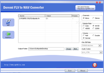 Doremi FLV to WAV Converter screenshot