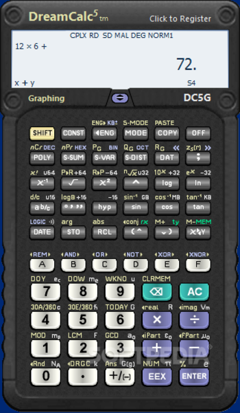DreamCalc Graphing Edition screenshot
