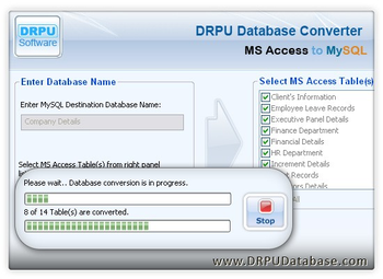 DRPU Database Converter - MS Access to MySQL screenshot 3
