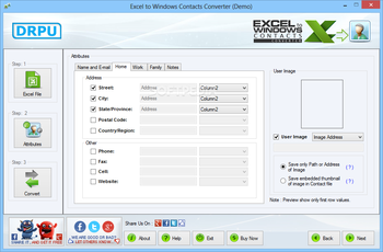 DRPU Excel to Windows Contacts Converter screenshot 3