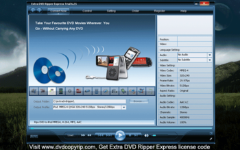 DVD to AVI MPEG WMV iPod MP4 3GP Ripper screenshot