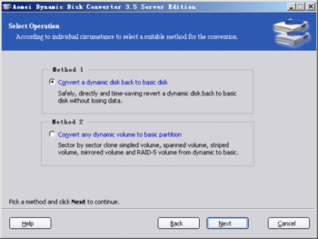 Dynamic Disk Converter Server Edition screenshot