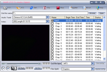 EASE DVD TO Audio Ripper screenshot