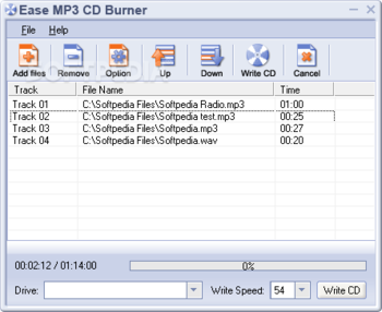 Ease MP3 CD Burner screenshot