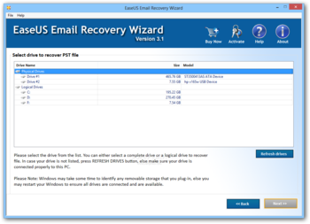 EaseUS Email Recovery Wizard screenshot 4