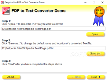Easy-to-Use PDF to Text Converter screenshot