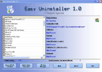 Easy Uninstaller screenshot