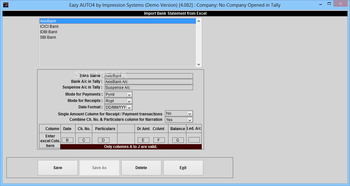 EazyAUTO4 Excel to Tally.ERP9 Data Converter screenshot 3