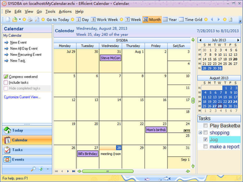 Efficient Calendar Network screenshot