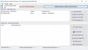 Email Extractor Outlook 'N' Express screenshot 3