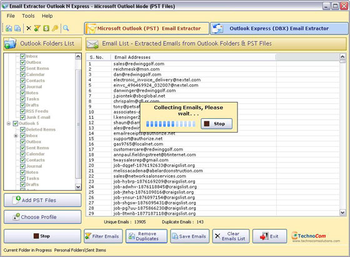Email Extractor Outlook N Express screenshot