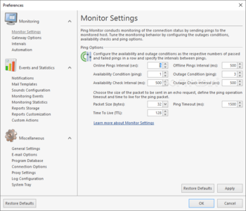 EMCO Ping Monitor Enterprise screenshot 7