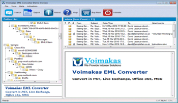 EML to Outlook PST Converter Tool screenshot