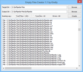 Empty Files Creator screenshot