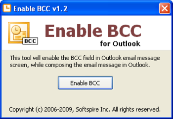 Enable BCC screenshot