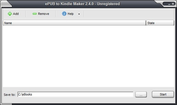 ePUB to Kindle Maker screenshot