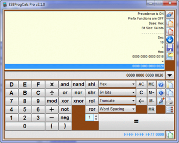ESBProgCalc Pro - Programmers Calculator screenshot