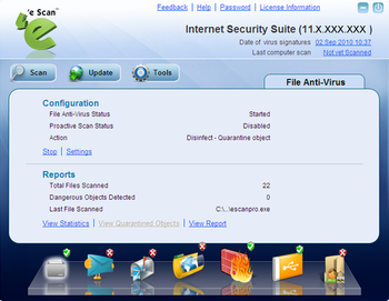 eScan Internet Security Suite screenshot