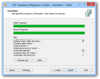 ESF Database Migration Toolkit Standard screenshot 4