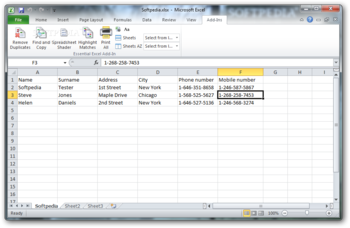 Essential Excel Add-In screenshot