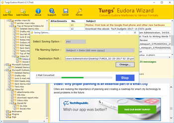 Eudora Wizard screenshot 2