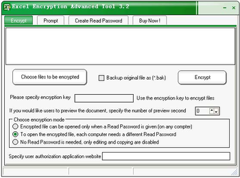 Excel Encryption Advanced Tool screenshot