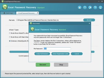 Excel Password Recovery Standard screenshot