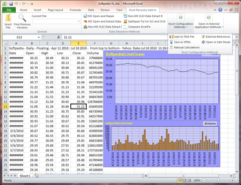 Excel Recovery Add-In screenshot