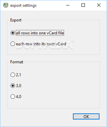 Excel2vCard screenshot 5