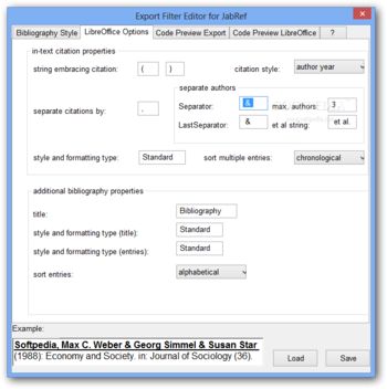 Export Filter Editor for Jabref screenshot 2