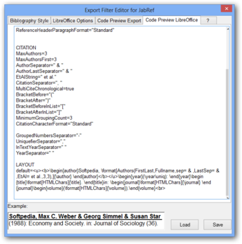 Export Filter Editor for Jabref screenshot 4