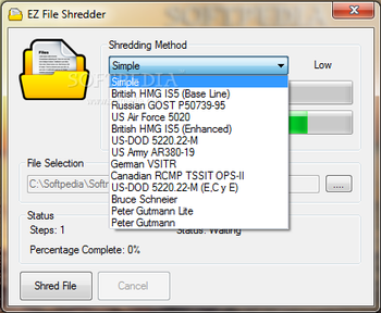 EZ File Shredder screenshot 2