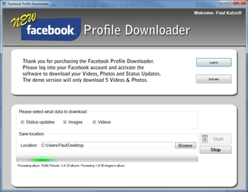 Facebook Profile Downloader screenshot 3