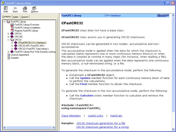 FastCRC Library screenshot 2