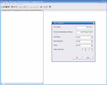 FastSpa Omron-Cseries Hostlink OPC Server screenshot