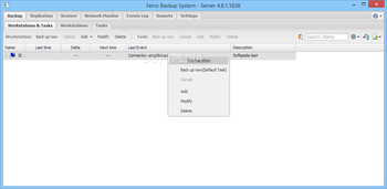 Ferro Backup System screenshot