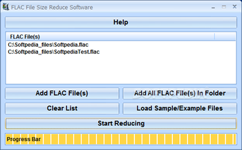 FLAC File Size Reduce Software screenshot