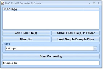 FLAC To MP3 Converter Software screenshot