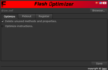 Flash SWF Optimizer screenshot