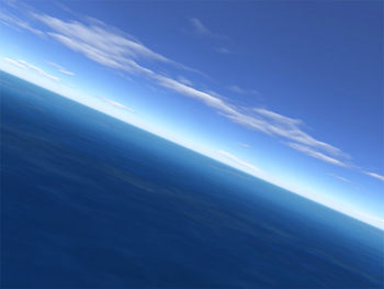 Flight Over Sea 3D Screensaver screenshot