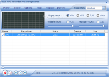Focus Mp3 Recorder Pro screenshot