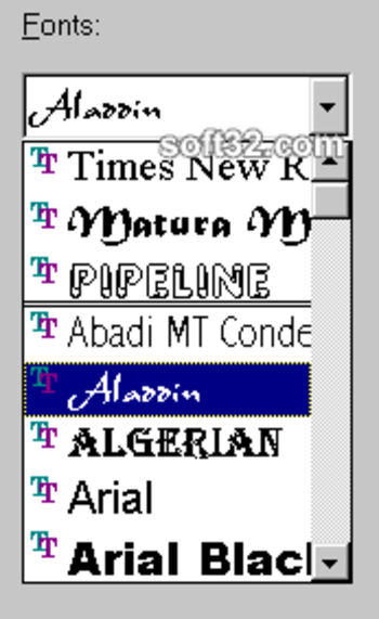 Font List & Combo ActiveX screenshot 3