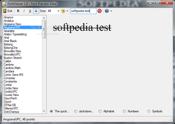 FontViewer screenshot