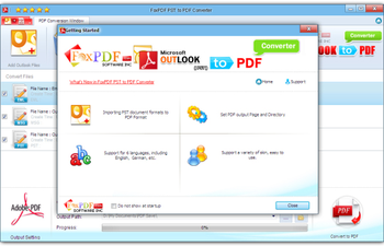 FoxPDF PST to PDF Converter screenshot