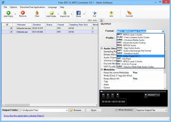 Free APE To MP3 Converter screenshot 2