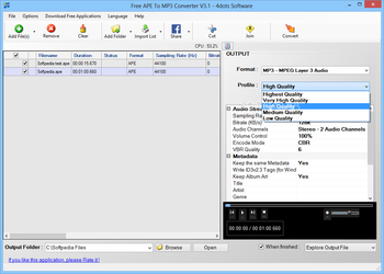 Free APE To MP3 Converter screenshot 3