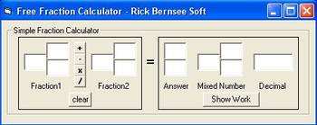 Free Fraction Calculator screenshot