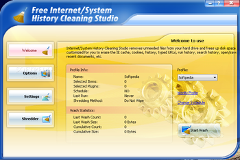 Free Internet/System History Cleaning Studio screenshot